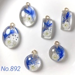◇送料無料◇No.892◆チャームトップ♪カン付きレジンパーツ♪押し花・ドライフラワー♪