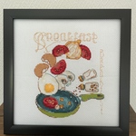 breakfast🍳クロスステッチ刺繍額