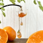 【片耳タイプ】午後のひと時〜Orange tea ピアス/イヤリング