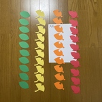 壁面飾り【落ち葉　40枚】秋　かえで　いちょう　葉　画用紙　保育教材