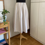 ☆最終summer SALE 播州織　マルチカラーストライプ　スカート