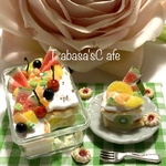 hand madeミニチュア ドールハウス　夏のフルーツたっぷりのスコップケーキ🍰