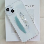#089 ♥︎送料無料♥︎ 全機種対応　水色　ニュアンススマホケース　オシャレ　ショルダー