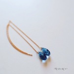しずく＊ピアス デニムブルー