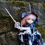 星屑の剣　パープル　かんざし ドール小物　オブジェ　シルバー　749