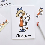 方眼ノート　Nya〜　(約A5サイズ)