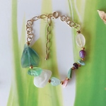 【SUMMER】夏アクセ♡ブルーグリーンフローライト・モルガナイト・アクアマリン・ターコイズ・インカローズ・ラリマー・ローズクォーツ・チャロアイト・ブレスレット・パワーストーン・天然石・夏アクセサリー