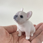 フレンチブルドッグ　パピー　クリーム　お座り　ペット【いつもそばにいてくれるフレブルのフィギュア】