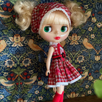 【7月23日（日）21時販売予定】リバティプリント〈タナチェック&プリント〉のワンピース　3点セット　ブライスアウトフィット