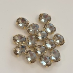ガラスビジュー7×6mm 台座付き14個
