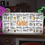 【Lサイズ】カクテル レシピ カクテルバー パブ スナック 酒 パーティー テーブル カウンター サイン ランプ 看板 置物 雑貨 ライトBOX 電飾看板 電光看板