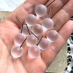 【1ペア】ピアス/12mm/マットクリアボールチタンピアス