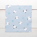 クリーニングクロス　シマエナガと青い花