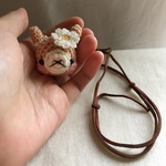 mofumofunyanさまご注文品☆あみぐるみ革紐ネックレス