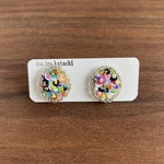 刺繍ピアス【いろのみずたまり】