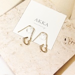 Heart american hoop earrings ハートのアメリカンフープイヤリング安全ピン    フープピアス樹脂イヤリング樹脂ピアスノンホールピアス金属アレルギー大人っぽい