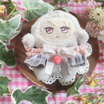 【モンぬいサイズ】「前掛けエプロン」「いちごチャーム桃色」ちびぐるみ　ぬいぐるみ用お洋服　ぬい服　ぬいぐるみ服　