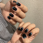 マグネットフレンチネイル / ネイルチップ マグネット フレンチネイル 逆フレンチネイル ブルー toiro