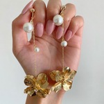 再販！♡gold×flower【イヤリングorピアス】