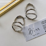 1pcs[silver] リング  カーブライン 3way  重ね付け デザインリング m825