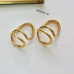 1pcs[gold] リング  カーブライン 3way  重ね付け デザインリング m824