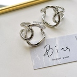 1pcs [silver] リング クロス ツイスト 重ね付け m823