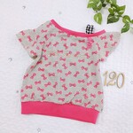 子供服 120 ワンショルダーカットソー リボン