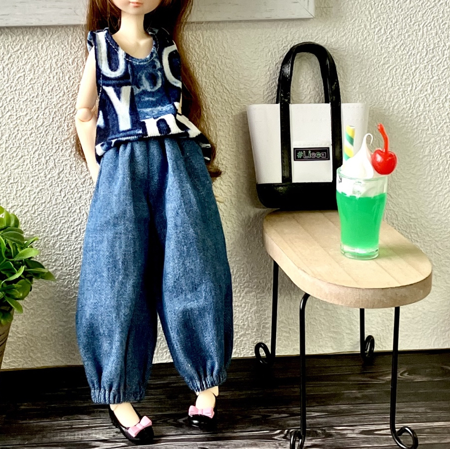 バーニー ぬいぐるみ デニムパンツ デニムジョガーカーゴパンツ （デニムパンツ）｜Purple&Yellow