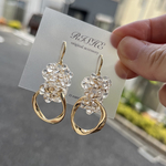 ファルファーレとリングのシンプルピアス/イヤリング