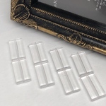 送料無料／クリア長方形ビーズ  1.4✖️2.5cm    8pcs  B535番