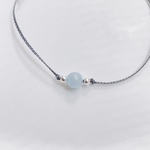 birthstone 選べる誕生石 つけっぱなしシルバー・ステンレス・真鍮 お守りアンクレット / ブレスレット gray
