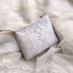 レース*ミニポーチ*カードケース*ピンク*リボン刺繍