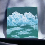 空・絵画『永長』-アクリル画・星・雲・空・原画・テクスチャーアート・超現実主義・印象派-by麗しの空