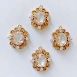 【4pcs】キラキラ　ビジュー　チャーム