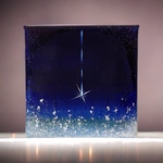 抽象画・星『払暁』-アクリル画・空-