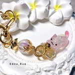 ニャン魚姫の宝物💍🫧キーホルダー 送料無料 じゃれ猫 レジン 人魚 マーメイド