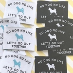 犬タグ　NO DOG NO LIFEロゴ　10枚セット　布タグ