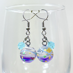 4840.ヨーヨー＆こんぺいとうピアス　ヨーヨーピアス/ヨーヨーイヤリング [[むらさき]] 水風船/浴衣/夏祭り/花火大会/縁日