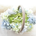 花かごリングピロー₊⁎⁺blue green ver.〜ただ今アレンジ袋(マチ付き)プレゼント中です♪