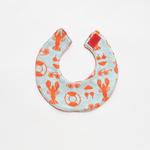 【SALE！】リバーシブルスタイ　ビーチ　キャロット×スカイブルー杢　aiboちゃんにも着用いただけます