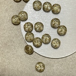 【10pcs】アンティーク フラワーゴールド アクリルビーズ 