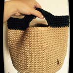 小さなチャームがキラリ＊麻ひもコロンとバッグ（丸底）