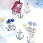 ⚓️イカリのﾁｬｰﾑと天然石のﾍﾟﾝﾀﾞﾝﾄﾄｯﾌﾟ&ﾋﾟｱｽのｾｯﾄ
