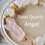 ローズクォーツ 天使の御守りブレスレット