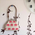 がま口 ミニポシェット ぴんくのぞうさん