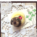 りんご大好きダックス ☆羊毛フェルト