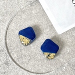 レジン　大人ネイビー×ゴールドホログラム　レジンアクセサリー　レジンピアス　レジンイヤリング　夏　