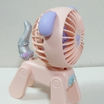 aiboのＤＸジュエリーミニ扇風機⑩ピンク✕シルバーしっぽ