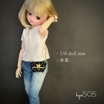 1/6 doll size本革バッグ　ミニ星空ポーチショルダー