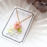 pink flowerネックレス